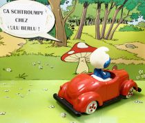 Les Schtroumpfs - Voiture métal Esci - Schtroumpf en voiture rouge (occasion)