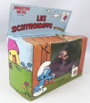 Les Schtroumpfs - Voiture métal Esci/Orli Jouet - Cabriolet mauve de Gargamel (neuf en boite)