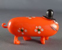 Les Shadoks - Jim Figure - Gibi with 4 legs (orange with green flowers)