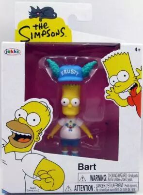 Les Simpsons - Jakks Pacific - Figurine 6cm Bart Simpson \ Krusty Gear\ 