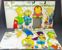 Les Simpsons - Mattel 1990 - Lot de 8 cardbacks : Homer, Marge, Bart, Lisa, Maggie, Nelson, Bartman, Rev\'n Go Racer