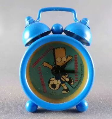 Les Simpsons - Ostar 2007 - Mini R�veil Quartz M�tal - Bart Football Gooooaaal