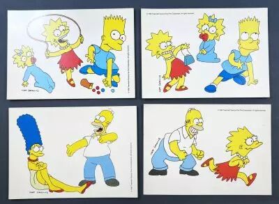 Les Simpsons - S�rie de 4 Cartes Postales (1992)
