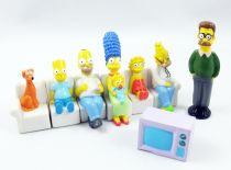 Les Simpsons - Serie de 8 figurines pvc - Famille Simpson sur le sofa