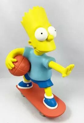 Statuette Figurine Bart Les Simpson / Statue En Résine 2001 Attention Déconneur SP-597 A28 - Décoration