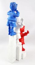 Les Triplés - 11\  tri-color resin statue