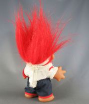 Les Trolls - Figurine Plastique 15cm (Thomas Dam) - Troll Capitaine Maillot Angleterre Cheveux Rouge