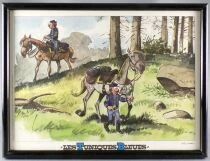 Les Tuniques Bleues - Exlibris Tir&eacute; &agrave; Part Lambil & Cauvin Encadr&eacute; - A Cheval & &agrave; Pied