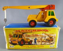 Lesney Matchbox King Size K-14 Grue Pivotante Taylor en Boite 