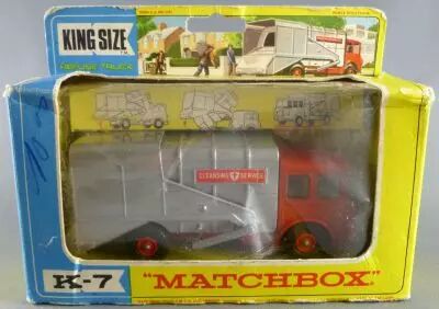 Lesney Matchbox King Size K-7 Camion Poubelle Refuse Truck Neuf Boite 