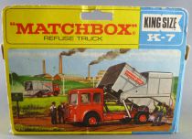 Lesney Matchbox King Size K-7 Camion Poubelle Refuse Truck Neuf Boite 