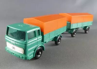 Lesney Matchbox N� 1 + N� 2 Camion Mercedes & remorque Bach�e