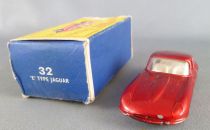 Lesney Matchbox N° 32 E Type Jaguar Red Metalised with Box