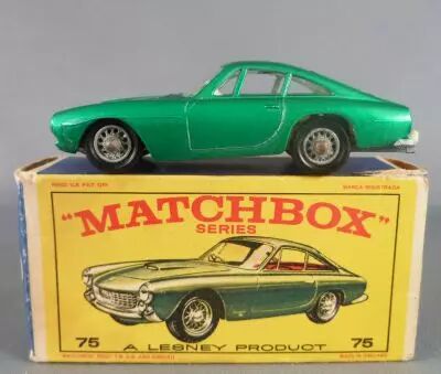 Lesney Matchbox N� 75 Ferrari Berlinetta Vert M�tallis� avec Boite