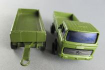 Lesney Matchbox Superfast 1 & 2 Miltary Mercedes Truck with Trailer no Box