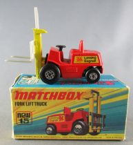 Lesney Matchbox Superfast 15 Fork Lift Truck Chariot Élévateur Proche Neuf Boite