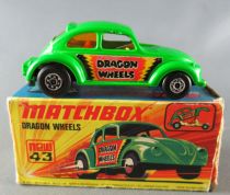 Lesney Matchbox Superfast 43 Dragon Wheels Vw Beetle Bug Mint in Box
