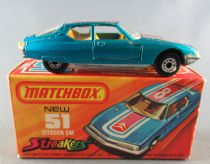 Lesney Matchbox Superfast 51 Citroën SM Streakers Near Mint in Box