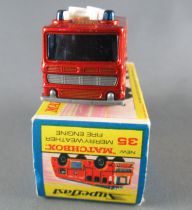 Lesney Matchbox Superfast N°35 Camion Pompier Merry Weather Neuf Boite