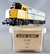 Life-Like 8100C Ech N Canada VIA Locomotive Diesel F 40 PH 6410 Eclairage en Boite