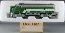 Life-Like 8688 Ho Usa Burlington Northern Loco Diesel F-7A n° 9700 Eclairage Neuf Boite