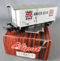 Liliput  248A51 Ho Sbb Cff Covered Wagon 2 Axles Anker Bier Near Mint in Box