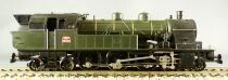 Liliput 7872 Ho Sncf Loco Vapeur 232 TC 423 Ile Napol&eacute;on Vert Noir Eclairage Proche Neuf Boite