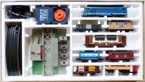 Lima 10 1103V 1 Ho Coffret Plateforme D&eacute;chargement Tubes Train Marchandises BB 67001 6 Wagons Camion 14 Rails Transfo Neuf Boite