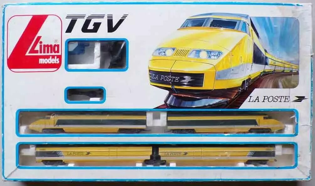 Lima 107010T Ho Sncf Tgv La Poste Train set 4 Elements Tracks
