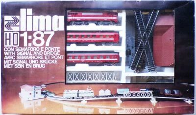Lima 1101 CP Ho Sncf Coffret Train Voyageurs Le Capitole Loco BB 9291 2 Voitures Rails Pont Gare Signal Lumineux