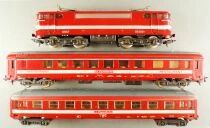 Lima 1101 CP Ho Sncf Coffret Train Voyageurs Le Capitole Loco BB 9291 2 Voitures Rails Pont Gare Signal Lumineux