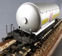 Lima 2718 Ho Db Wagon Citerne Vtg 2 Essieux 599283 Argent sans Boite