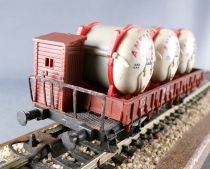 Lima 2818 Ho Fs Flat Car 2 Axles with Guard\'s Cab P660 513 with 3 Anker-Bier Barrels no Box