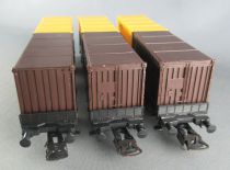 Lima 2852 Ho Db 3 Wagons Essieux Porte Containers Danzas & Cnc Tbe