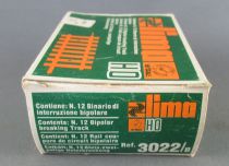 Lima 3022/A Ho 12 Quart Rails Droits Acier Coupure Circuit Unipolaire 57mm 8 Traverses Neuf Boite