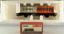Lima 302856 Ho Db Flat Wagon 2 Axles with 2 Containers Contrans & Merzario NMIB