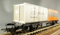 Lima 302856 Ho Db Flat Wagon 2 Axles with 2 Containers Contrans & Merzario NMIB