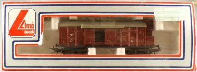 Lima 303105L Ho Sncf Covered Wagon Bogies Sliding Doors Brakeman\'s Cab Lighting NMIB
