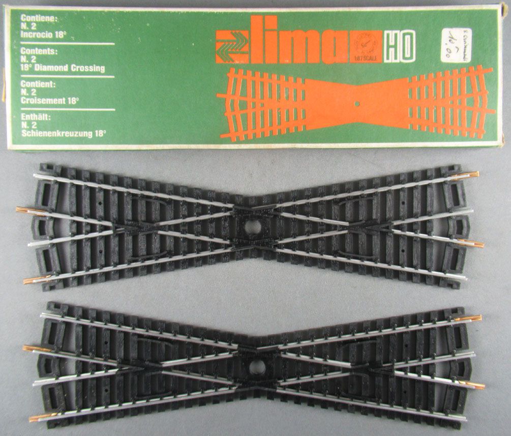Details about   Lima HO 1:87 18 Degrees DIAMOND CROSSING Track Clear Metal DC Layout 3040 MOC`78 