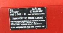 Lima 309052S Ho Sncf 20 Wheels Steel Mill \'\'Bottle\'\' for Hot Metal Wagon MIB