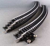 Lima 403917 Ho 8 Rails Courbe Acier R360 45° dont 1 Alimentation Très Bon Etat