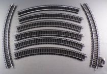 Lima 403917 Ho 8 Rails Courbe Acier R360 45° dont 1 Alimentation Très Bon Etat