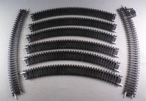 Lima 403917 Ho 8 Rails Courbe Acier R360 45° dont 1 Alimentation Très Bon Etat