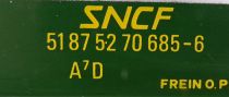 Lima 6643 0 Gauge Sncf Uic Lugages Van 1st Cl Coach A7D 518752-70685-6 Silver & Green Livery