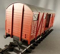 Lima 6741 Ech O 0 Fs Wagon Couvert 2 Uic Essieux Portes Coulissantes 1160106 Livr&eacute;e Brun