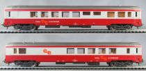  Lima 8250 C Ho Sncf Passengers Train Set Loco BB 67001 2 Coachs Bridge Tracks Transfo