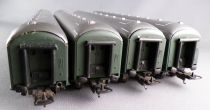 Lima 9124 9307 Ho Sncf Rame 4 Voitures Uic 3 x A9 1° Cl + 1 x A7D Mixte 1° Cl/Fourgon Eclairage sans Boite