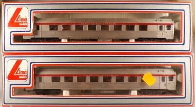 Lima Models 301023 Ho Sncf 2 x Dev Tee Coach Stainless Steel Livery Near Mint in Box