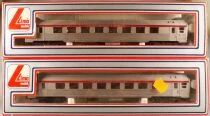 Lima Models 301023 Ho Sncf 2 x Dev Tee Coach Stainless Steel Livery Near Mint in Box