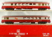 Lima vHo Sncf Passengers Train Set Loco BB 67001 Coach Uic 1st Cl/Van Gril Express Grand Confort Bridge Tracks Transfo